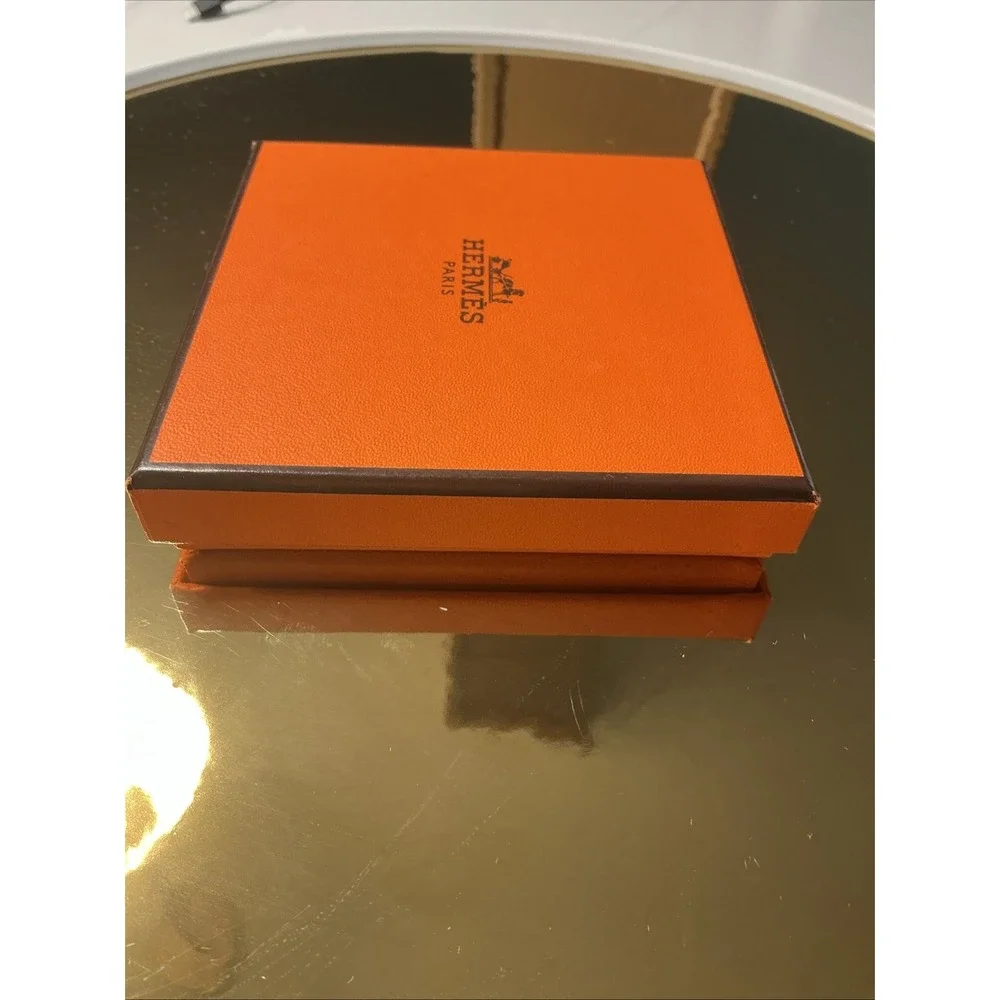 Hermes Authentic Empty Small Orange Jewelry Box 3.5